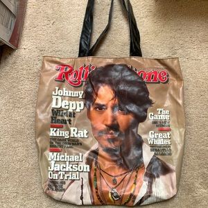 Rolling Stone magazine cover Johnny Depp tote